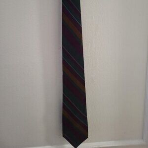 Vintage Valente 100% Silk Striped Necktie